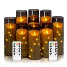 Conjunto de 9 velas LED sem chama Eebuss com temporizador