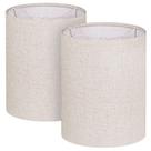 Conjunto de abajures de 2 tecidos LEYINPEI 25x25x33cm Beige Line