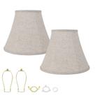 Conjunto de Abajures DRAWNCAT Octogonais em Linho Oat 17x33x25 cm