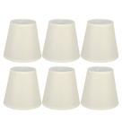 Conjunto de abajures Fdit de cor creme para lâmpada de candelabro, 6 unidades Conjunto de abajures Fdit de cor creme para lâmpada de candelabro, 6 unidades