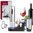 Conjunto de abridor de vinho elétrico CIRCLE JOY 6 em 1 com cortador de papel alumínio