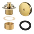 Conjunto de acabamento de banheira Artiwell Push & Lock com placa frontal Overflow em latão