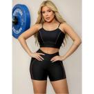 Conjunto De Academia E Ginastica Top E Short Modelado Fitnes