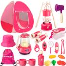 Conjunto de Acampamento Meland para Meninas - Barraca, Fogão e Lanterna