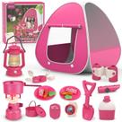Conjunto de acampamento para crianças Fidecexv com barraca dobrável e ferramentas de acampamento