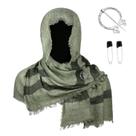 Conjunto de acessório cosplay viking com cachecol com capuz, xale e capa