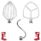 Conjunto de acessórios de aço inoxidável de 3 peças para KitchenAid 5-6QT