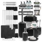 Conjunto de acessórios de banheiro Clara Clark 28PC com cortina de chuveiro