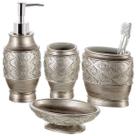 Conjunto de acessórios de banheiro Creative Scents Dublin Silver 4 peças