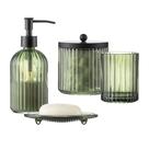 Conjunto de acessórios de banheiro KMwares Housewares 4 unidades de vidro