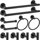 Conjunto de acessórios de banheiro Kwanicas Matte Black x10