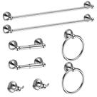 Conjunto de acessórios de banheiro Newfun Polished Chrome de 8 peças