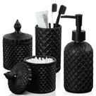 Conjunto de acessórios de banheiro RYTOXILO Matte Black, pacote com 4