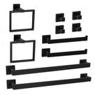 Conjunto de acessórios de banheiro SUNTAI, 10 peças, preto fosco