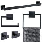 Conjunto de acessórios de banheiro YACVCL Black Towel Bar 60cm 5 peças