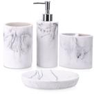 Conjunto de acessórios de banheiro zccz Marble Look 4 unidades