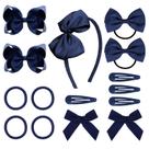 Conjunto de acessórios de cabelo DEEKA 15 peças em azul marinho para meninas