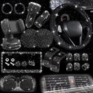 Conjunto de acessórios de carro NBTEPEM Black Bling 27 unidades para mulheres