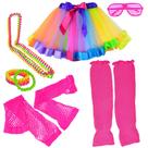 Conjunto de acessórios de fantasia Miayon 6 em 1 80s para crianças de 4 a 12 anos Conjunto de acessórios de fantasia Miayon 6 em 1 80s para crianças de 4 a 12 anos