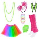 Conjunto de acessórios de fantasia Shengo 80s Fancy Party Adult Tutu