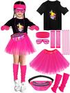 Conjunto de acessórios de fantasia SOMSOC 80s para crianças, 13 peças Conjunto de acessórios de fantasia SOMSOC 80s para crianças, 13 peças