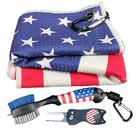 Conjunto de acessórios de golfe Golfupp Golf Club Brush Towel 3 em 1 Conjunto de acessórios de golfe Golfupp Golf Club Brush Towel 3 em 1