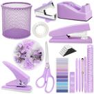 Conjunto de Acessórios de Mesa JIZHIYUAN 16 Peças Roxo Kit de Escritório