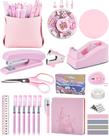 Conjunto de Acessórios de Mesa Vamrak Rosa Caixa de Presente de Material de Escritório Conjunto de Acessórios de Mesa Vamrak Rosa Caixa de Presente de Material de Escritório