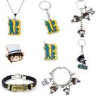 Conjunto de acessórios Detective Conan: chaveiro, pulseira e colar