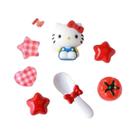 Conjunto De Acessórios DIY Hello Kitty Para Sapatos, Vermelho Tomate, Fivelas Para Crocs E