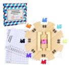 Conjunto de acessórios Domino Offelec Mexican Train com cubo de madeira