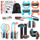 Conjunto de acessórios esportivos 18 em 1 para videogame Honghao Switch 2