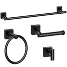 Conjunto de acessórios para banheiro DEGULAS 4 peças preto fosco 61 cm