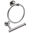 Conjunto de acessórios para banheiro Mdvora em aço inoxidável com acabamento em níquel escovado Conjunto de acessórios para banheiro Mdvora em aço inoxidável com acabamento em níquel escovado