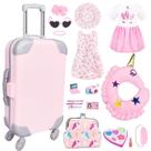 Conjunto de acessórios para bonecas BNUZEIYI de 18 polegadas com estojo de viagem, 17 unidades Conjunto de acessórios para bonecas BNUZEIYI de 18 polegadas com estojo de viagem, 17 unidades