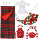 Conjunto de acessórios para bonecas Christmas Elf, 8 peças Aoriher com bolsa