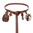 Conjunto de Acessórios para Cosplay Medieval Viking Celta com Cinto de Couro