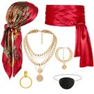 Conjunto de Acessórios para Fantasia CICOCI Pirata 6 Peças para Mulheres