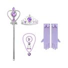 Conjunto De Acessórios Para Fantasia De Princesa Elsa: Peruca, Luvas, Varinha, Coroa E Joias Para