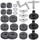 Conjunto de acessórios para pratos Facmogu de 23 peças com feltros de suporte para pratos