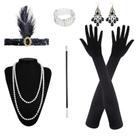 Conjunto de acessórios Roontin 1920s Vintage Gatsby para mulheres Conjunto de acessórios Roontin 1920s Vintage Gatsby para mulheres