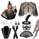 Conjunto de acessórios Sekepingo 1920s Great Gatsby Flapper Women Conjunto de acessórios Sekepingo 1920s Great Gatsby Flapper Women