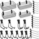 Conjunto de acessórios Slatwall INCLY 30PCS com cestos e ganchos