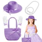 Conjunto de acessórios Tea Party Hat Bonnet Tradder para meninas