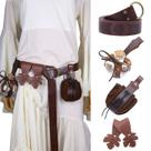Conjunto de Acessórios Viking Medieval com Cinto e Bolsa para Halloween