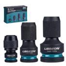 Conjunto de adaptadores de soquete LIBRATON Impact Hex de 1/4 de polegada, 3 unidades