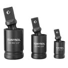 Conjunto de adaptadores de soquete TONYNOL Universal Joint 3 unidades 1/4, 3/8 e 1/2