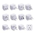 Conjunto de adaptadores de viagem Ceptics 2 em 1 dos EUA para a Europa, Ásia, etc. - pacote com 11