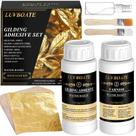 Conjunto de Adesivo para Douração LUVBOATE 100 ml à Base de Água para Folha de Ouro Conjunto de Adesivo para Douração LUVBOATE 100 ml à Base de Água para Folha de Ouro