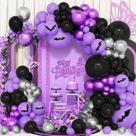 Conjunto De Adesivos 3D De Morcego Preto, Roxo E Prateado Para Decoração De Halloween, Aniversário E